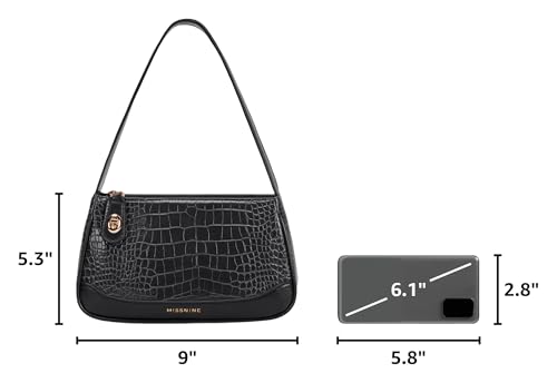 Image of Missnine Purses for Women, Shoulder Bag Small Handbags Vegan Leather Underarm Bags Trendy Hobo Cute Clutch Purse