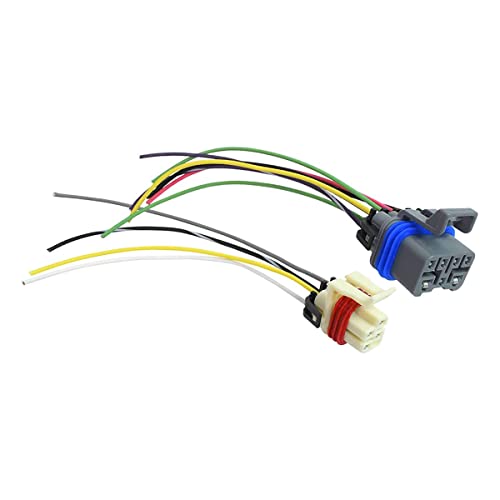 ICT Billet Transmission Pigtail Kit Neutral Safety Reverse Light Range PRNDL Sensor Switch Connector 7-Wire 4-Wire Compatible with GM 4-Speed Automatic 1995 to 2004 4L60e 4L80e WPTRK30