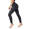 zeetoo High Waist Leggings for Women with 3 Pockets 4-Way Stretch Tummy Control Leggings for Yoga Workout Running Cycling Gym Camo Black Medium