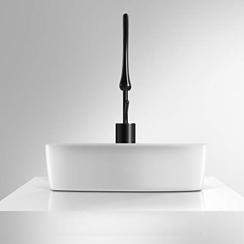 image for CANWELL Rectangular Ceramic Bathroom Vessel Sink, 19