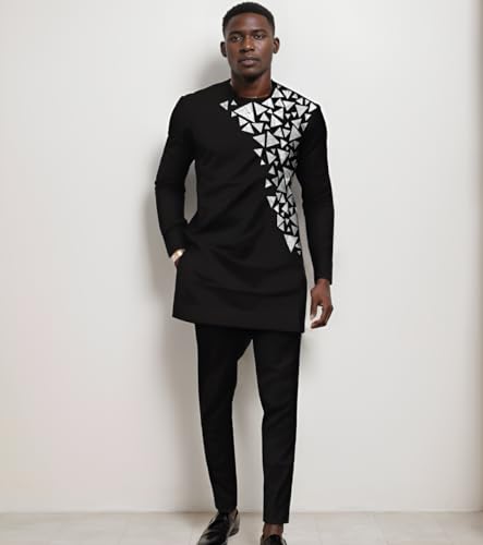 African Mens Suits Dashiki Party Outfits Print African Formal Attire Nigerian Clothes 2 Piece Men Cocktail Wear4