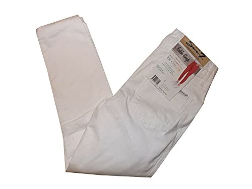 Womens High-Rise Skinny Leg Ankle Crop 5-Pocket Super Soft Color Jeans (White, 16)2