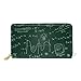 Formule Mathématique Portefeuille Zipper Long Bourse en Cuir Véritable avec Titulaire de la Carte de Crédit pour Téléphone Femmes Fille Hommes