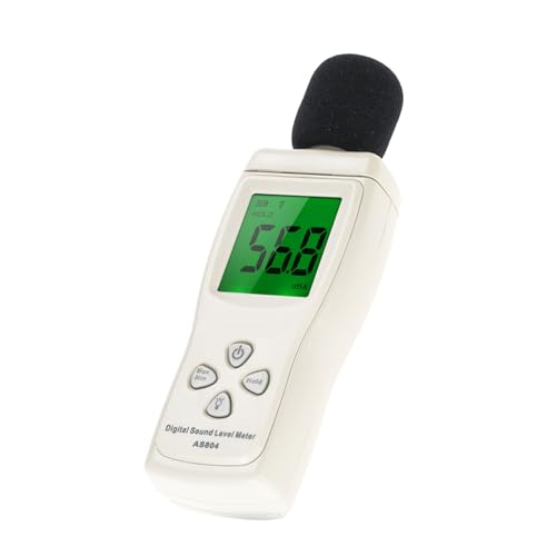 Fafeicy Sound Level Meter, ABS Digital Noise Meter with LCD Backlight, 30 to 130 DBA Range, Data Hold Min, Portable Decibel Tester for Home Office Workshop Use