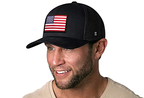 Haka American Flag Hat, Usa Trucker Hat For Men & Women, Adjustable Baseball Cap, Mesh Snapback, Durable Outdoor Black Hat #TOP2