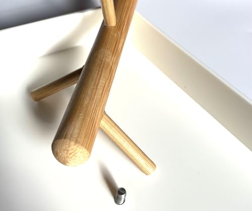 BUYSK Key Tray for Entryway Table, Catchall Tray Organizer with 3 Tiers Wood Rack for Keys, Bracelets, Watches, Jewelry, Phone (Square) - Image 2