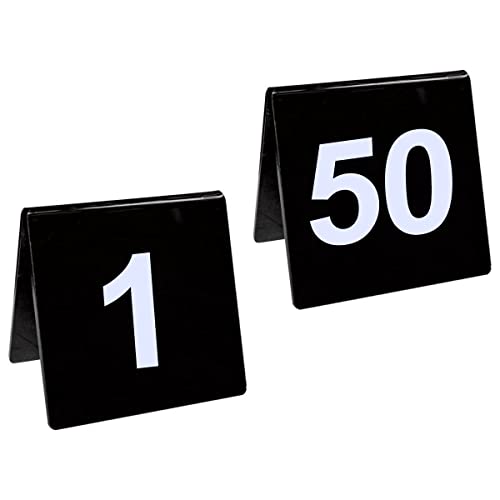 Tischnummern 1-50 schwarz Acryl Tischnummern Doppelseitige Zahlen Tischnummer für Hochzeit Empfang Cover