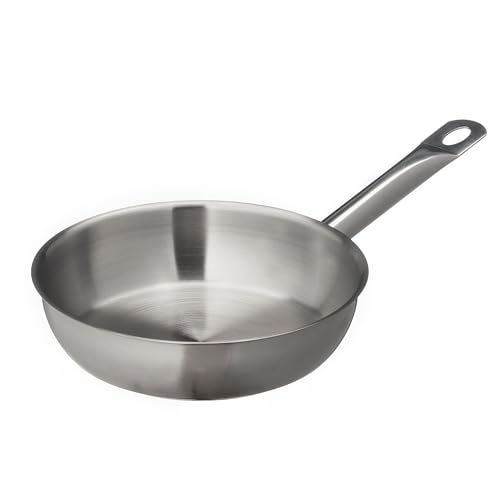 METRO Professional Pfanne unbeschichtet | Ø 20 cm | Edelstahl | Backofengeeignet bis max. 240 °C | auch für Induktion | Pfanne | Universalpfanne | auch für gewerblichen Einsatz