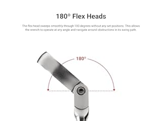TEKTON Long Flex Head 12-Point Ratcheting Box End Wrench Set, 7-Piece (6-19 mm) | WRB96001