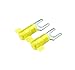 Panduit PMNF6-5F-2K Reel Smart System Metric Fork Terminals, Nylon Insulated, Funnel Entry, 4.0 - 6.0mm Wire Range, Yellow, M5 Stud Size, 5.7mm Max Insulation, 9.5mm Width, 5.3mm Center Hole Diameter, 25.7mm Length (2000 Pieces Per Reel)