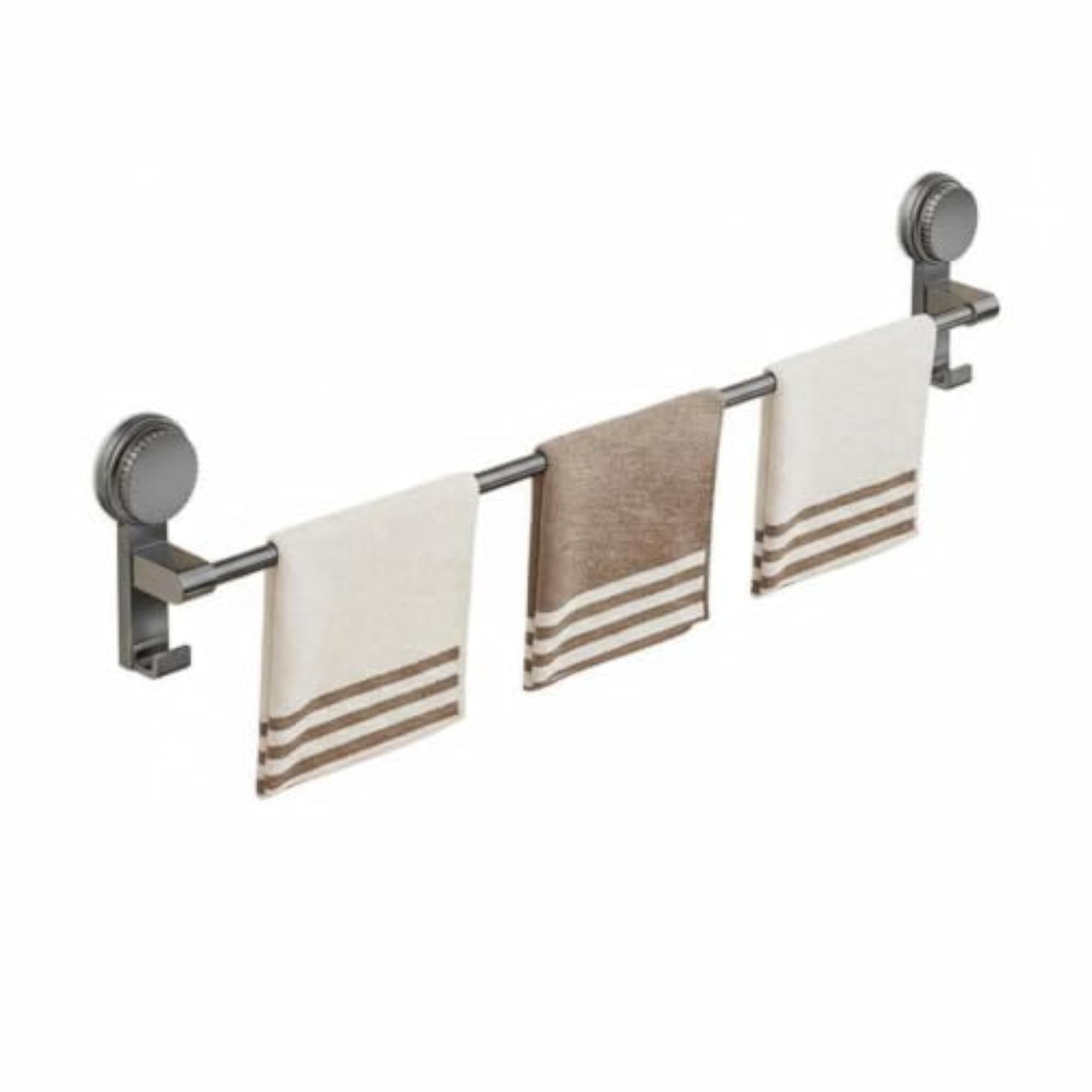 Suction Cup Double Towel Bar, Quick Installation