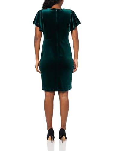 Tommy Hilfiger Women's Flutter Sleeve High Neck Sheath Mini Dress2