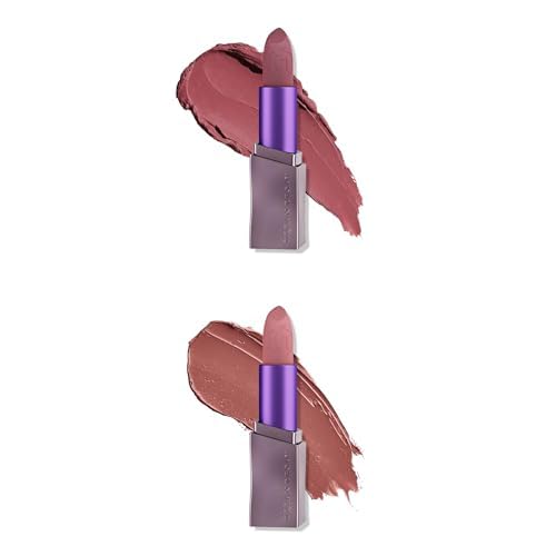 Urban Decay Vice Matte Lipstick, Moisturising and Vegan Formula*, Longwear Colour: Hideaway & Colour: Backtalk, 3.4g