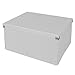 Pop n' Store Decorative Storage Box with Lid - Collapsible and Stackable - Large Mega Box - White - Interior Size (14.625"x11.875"x8")