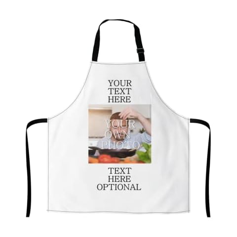 Personalized Aprons for Men,Adjustable Waterproof Custom Apron for Home Kitchen,BBQ,Cooking - Add Your Own Design Photo Text Logo,Customized Gifts for Women, Chef,Dad,Husband,Grandad Birthday Cover