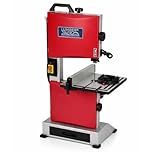 LUMBER JACK 9 Inch Benchtop Bandsaw 300W Motor, Full Length Rip Fence, Alloy Table Top, 90mm Cutting Depth, Includes 3.2mm Blade for Woodworking