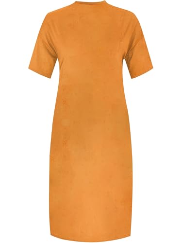 Image of Plus Size Maxi Dress for Women Short Sleeve V Neck Casual Loose Sundress with Pockets