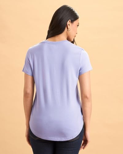 Image of Wellbi Bamboo Women's Tshirt - Ultra-Soft, Breathable & Sustainable | Premium Cotton Blend for Supreme Comfort | Stylish & Eco-Friendly T-Shirt for Women | Tshirt Women Cotton