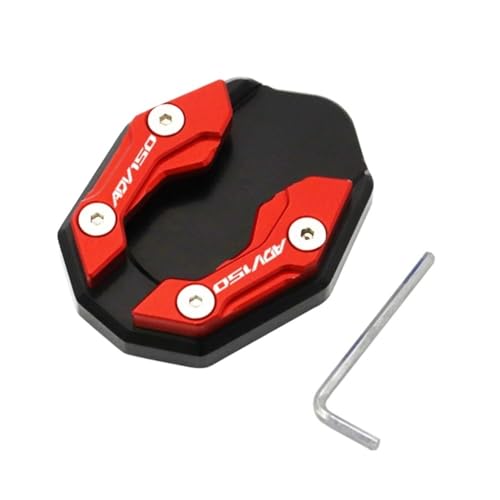 Extension béquille latérale PCX125 aluminium rouge haute résistance