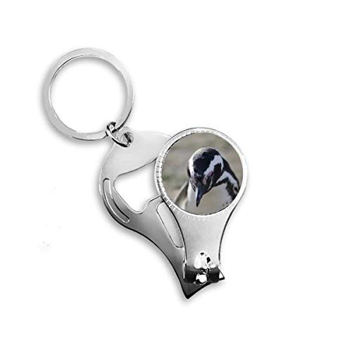 Décapsuleur porte-clés pingouin mignon avec coupe-ongles intégré - 2