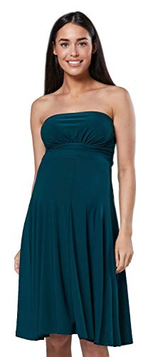 Zeta Ville -Vestito Bandeau di Seta Pieghe Taglio