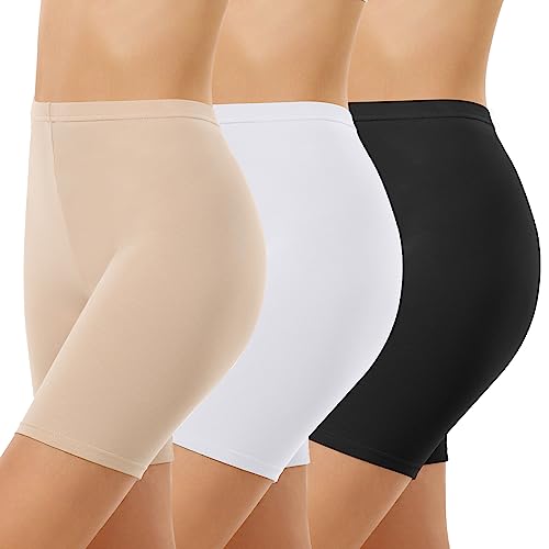 Image of BESTENA 3 Pack Slip Shorts for Women Anti Chafing Shorts Boyshorts Panties for Women