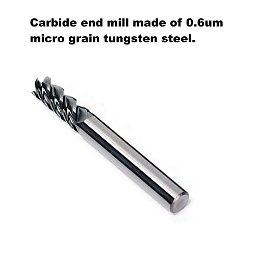 Image of 2Pcs Carbide End Mills High Speed Cutter 4 Flute (D 6mm x L 50mm) for Cutting High Hardness 58HRC, CNC Milling Hardened Metals