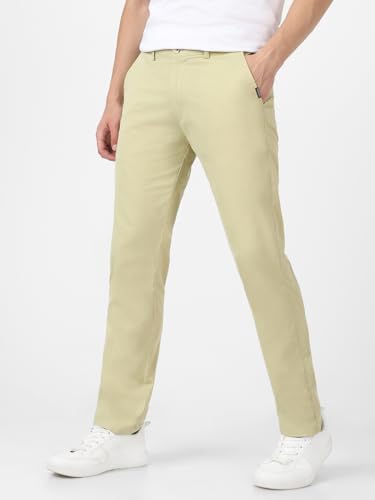 Image of Urbano Fashion Men's Cotton Light Weight Non-Stretch Slim Fit Casual Trousers
