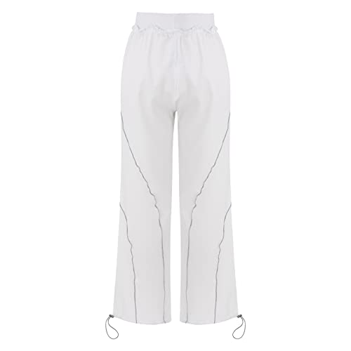 Pantalon cargo ample femme avec cordon de serrage