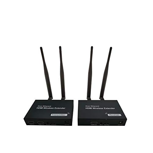 HDMI Wireless Transmitter and Receiver,HDMI Wireless Extender 5G Transmission video sender WIFI 200m/ 656ft Kit with IR Pass Through 1080P@60Hz Full HD full House Coverage Plug and Play