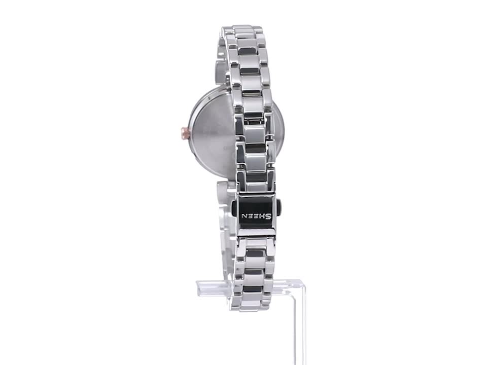 カシオ Casio Sheen シーン Shw 7100td 2ajf Sheen 電波ソーラー10気圧防水ウオッチ 小型チタンモデル レディース メタルバンド Dropit Fm