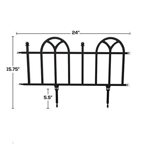 image for Flower and Garden Bed Set - 4-Piece Modular Garden Fence Panels Set fo