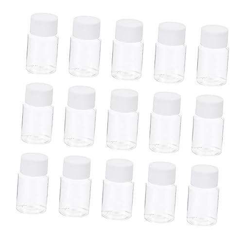 SOLUSTRE Plastic Bottles 30ml Lab Sampling Bottles with Lids Sealing Liquid Storage Refillable for