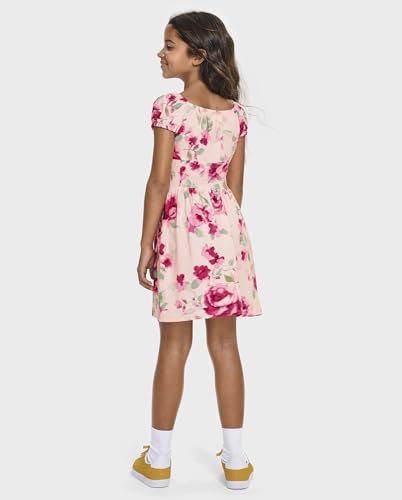 Image of The Children's Place girls Floral Smocked Babydoll Dress