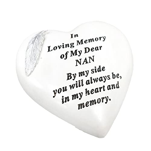 OnlineStreet Memorial Stone Heart Plaques Grave Ornaments