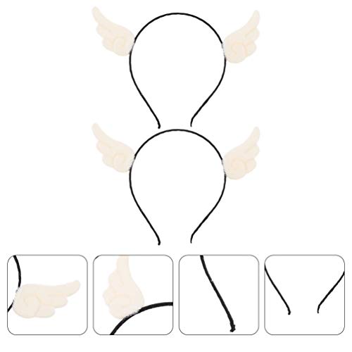 PIXNOR 2 PeÃ§as de Tiara de Anjo Asas AcessÃ³rio de Traje de Halloween para CrianÃ§as CrianÃ§as