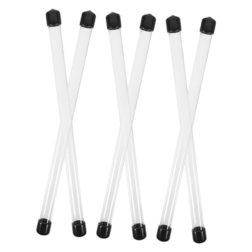 MUCKLILY 6pcs Portable Round Storage Tubes with Tube Lids Plastic Agarwood Storage Containers 230x12mm