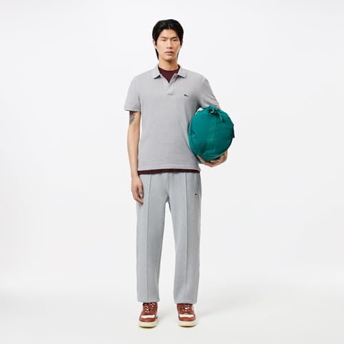 Lacoste Herren Polo-Shirt Kurzarm PH4012, Männer Polo-Hemd,2 Knopf,Slim Fit,Grau,4 – Ansicht 2