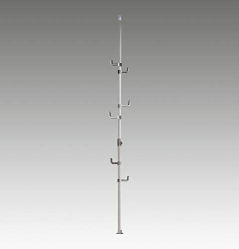 PRINCE HANGER, One Touch Steel Coat Rack, freestanding coat rack, for Clothes, Hats, Purse, Bags, for Living Room, Bed Room, Home Office Made in Korea, Silver, PHUS-0012