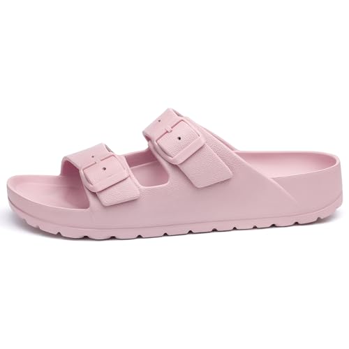 Image of KIDMI Medium Arch Support EVA Beach Sandals for Women | Women's Adjustable Buckle Straps Waterproof Pool Sandals, Comfortable Slip on Summer Slides for home and Casual Walks