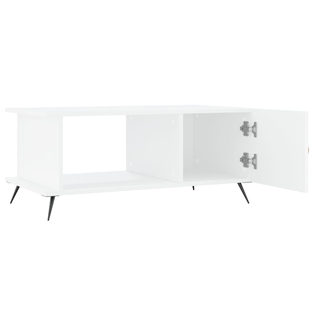 Homgoday Tavolino da caffè bianco 90 x 50 x 40 cm, in legno ingegnerizzato, tavolino da tè per soggiorno, sala di accoglienza degli ospiti, camera da letto e ufficio 516 mobili