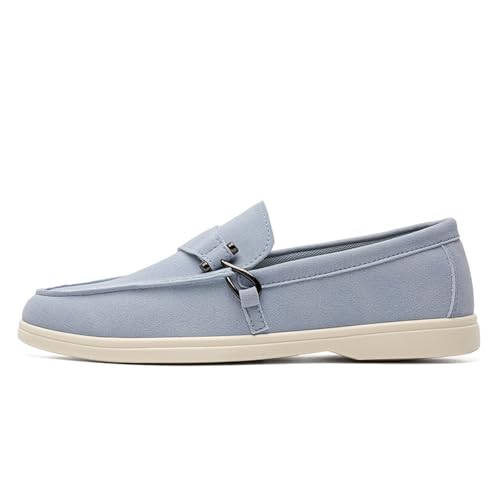 Men's Suede Slip-On Loafers Casual Penny Loafers Soft Flat Sole Comfortable Driving Office Shoe2
