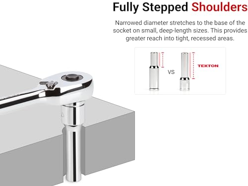 Image of TEKTON 1 /2 Inch Drive x 15 /16 Inch Deep 12-Point Socket | SHD23224 (Pack of 2)