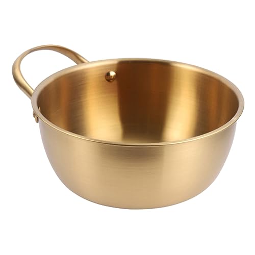 UTHCLO ステンレス製軽量ラーメン鍋 持ち運び便利 耐食性スープポット 多用途調理器具 一人用インスタント麺対応 キッチンとアウトドア適