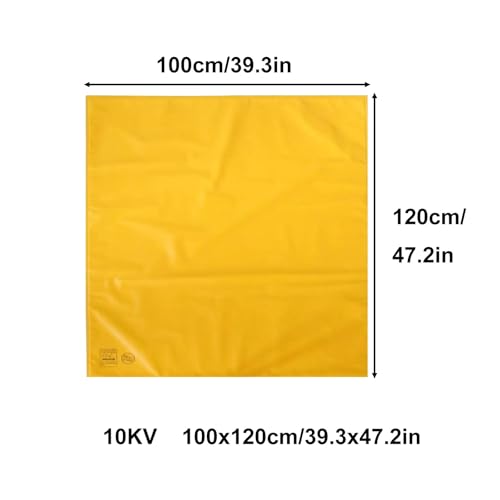 Izolowany koc wysokiego napięcia dla elektryków, koc bezpieczeństwa z żywicy 10 kV, z 4 klipsami, narzędzie do konserwacji prądu, 100 x 150 cm