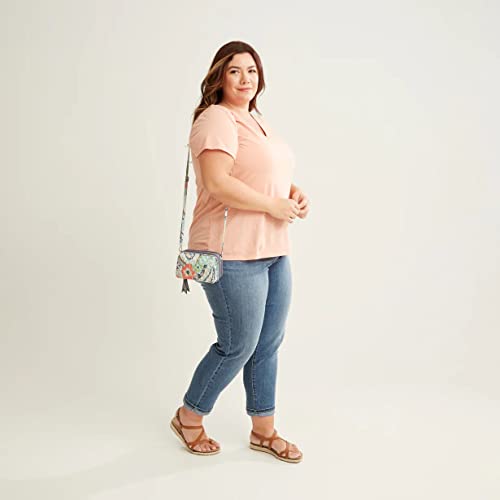 Image of Vera Bradley Women's Cotton All in One Crossbody Purse With RFID Protection
