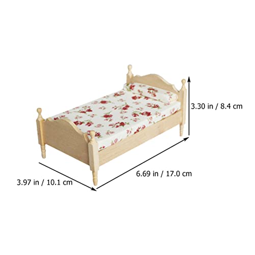 TOYANDONA 2 Pcs Colchão Móveis Quarto Infantil Bonecas Decoração- Escala E Cama Com Modelo de Casa R