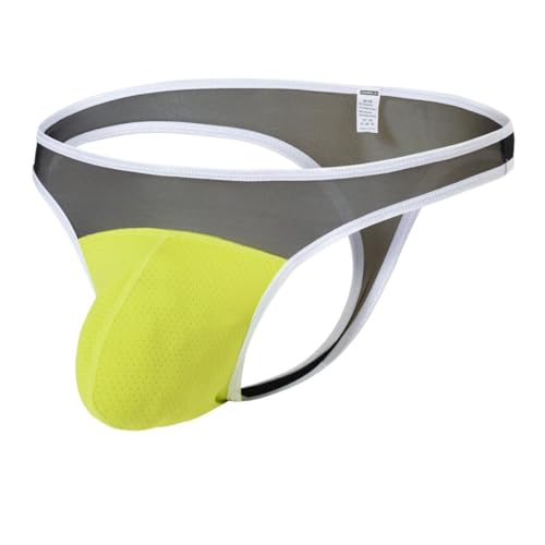 Mens Thongs with Ball Pouch Bulge Enhancing T-back Thongs,Low Rise and Sexy,High Breathability G-strings