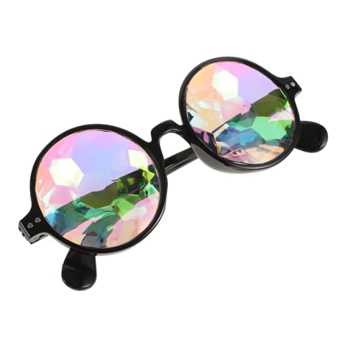 BESPORTBLE Sturdy Portable Mosaic Glasses Kaleidescope Glasses Steampunk for Christmas