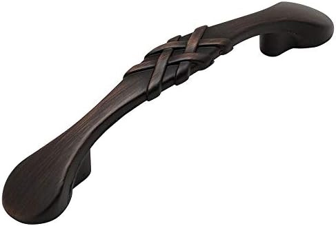 10 Pack 7063ORB Oil Rubbed Bronze Braided Cabinet Hardware Handle Pull - 3" Inch (76mm) Hole Centers